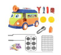Chariot à Jouets pour Salon de crème glacée - Jouets | Camion de crème glacée avec Fonction Gril, Jeu de rôle interactif avec lumière et Son, Jouet de Cuisine éducatif pour , ABS, 1 Ensemble