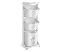 Chariot à linge à 3 niveaux, panier à linge, rangement de vêtements pour | Chariot de tri à linge à 3 niveaux. Stable, facile à déplacer. Idéal pour le linge sale dans la salle de bain