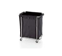 Chariot à Linge Acier Chromé avec 4 Roulettes 65 x 45 x 84 cm