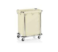 Chariot à Linge Chromé avec 4 Roulettes 65 x 45 x 84 cm