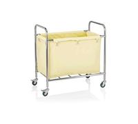 Chariot à Linge Chromé avec 4 Roulettes 90 x 54 x 92 cm