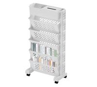 Chariot à livres mobile à 5 niveaux avec roulettes - Bibliothèque multifonctionnelle | Chariot roulant à plusieurs niveaux amovible et Durable, pour étude, salon, école, salle de ureau, organ