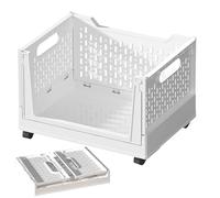 Chariot À Livres Roulant - Conteneur De Rangement Pliable De 40 L, Panier Mobile, Poubelle Utilitaire Portable, Organisateur Léger | Support De Livre À Roulettes Durable Pour Les Salles D'étude De Dor