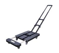 Chariot à Main à Plate-Forme, avec 6 Roues, châssis Extensible, capacité de Charge 200 kg/440 LB, adapté aux aéroports, Shopping, déménagement