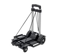 Chariot à Main à Plate-Forme, Capacité de Charge 35 kg/77 LB, châssis Extensible, adapté au Shopping/Camping/déménagement(Silver)