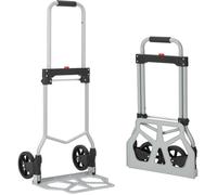Chariot à main compact en aluminium plateforme en acier capacité 100 kg pour transport de marchandises