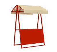 Chariot À Main En Fer Forgé De Style Ouvert, Chariot À Main Pour Étal De Marché, Grand Présentoir De Comptoir, Idéal Pour Les Marchés/Événements(Red,150cm/59.1in)