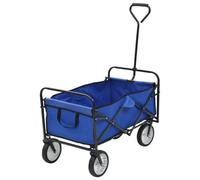Chariot à main pliable Acier Bleu