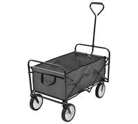 Chariot à Main Pliable Acier Jardinage Remorque Transport Extérieur vidaXL