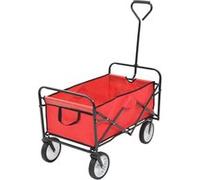 vidaXL Chariot à main pliable en acier – Rouge