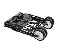 Chariot à main pliable en acier gris - Chariot de transport pliable pour jardin, garage et maison - Robuste et peu encombrant pour un rangement facile