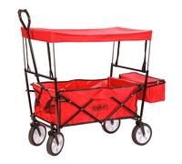 Chariot à main pliable "Sunny" avec toit - Transport- Enfants- Jardin D19972