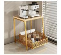 Chariot à micro-ondes à roulettes robuste à 2 niveaux, cadre en fer durable, support mobile pour la maison, le bureau, solution de rangement polyvalente