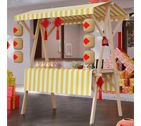 Chariot à Nourriture de Rue Stand du marché Pliable, Stand de marché à grande capacité de charge, Kiosque pliable, pour boissons/fleurs/bonbons/cigarettes(Yellow2,120cm/47.2in)