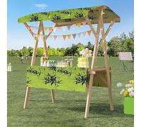 Chariot à Nourriture de Rue Stand du marché Pliable, Stand de marché à grande capacité de charge, Kiosque pliable, pour boissons/fleurs/bonbons/cigarettes(Green1,150cm/59in)