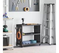 vidaXL Chariot à outils anthracite 65 x 35 x 111 cm Acier laminé à froid, roues verrouillables