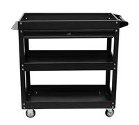 Chariot à Outils,Chariot à Outils Roulant, Chariot à Outils à Trois éTages, Chariot à Outils avec Tiroir de Rangement 76.3 * 35.3 * 83.5cm Bearing 150kg,pour Ateliers,Garages, Les Entrepôts (Noir)