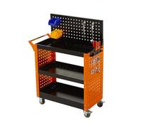 Chariot à outils de réparation automobile à 3 niveaux avec poignée, garage nizer pour outils d'atelier et solutions de rangement, idéal pour les mécaniciens et les amateurs de bricolage (style 6)