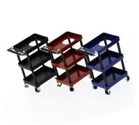 Chariot À Outils De Simulation De Voiture D'Escalade, Support À Outils En Métal Pour Trx4 Scx10 À Trois Couches