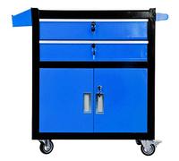 Chariot à outils industriel à 3 couches pour garage et atelier - Boîte à outils multifonction - Couleur bleue