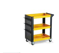 Chariot à outils mobile à 3 niveaux avec panneau perforé, capacité de 400 kg - Chariot de mécanicien robuste pour garage, atelier et réparation automobile - Coffre à outils polyvalent sur roues