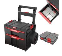 Chariot à outils modulaire XL sélectionnable, ensemble de mallette d'atelier, ensemble de chariot d'atelier de la série « Q-Brick » avec de nombreux accessoires ! Le polyvalent mobile - Privé et