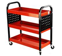 Chariot à outils multifonction à 3 niveaux | Composants robustes Nizer | Chariot de service avec capacité de charge de 80 kg | Idéal pour garage, atelier et usage domestique