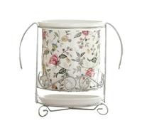 Chariot à outils Porte-couverts en céramique pour comptoir, porte-couverts blanc avec étagère en métal, porte-couverts décoratif porte-ustensiles organisateur support pour ustensiles de cuisine