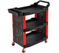 Chariot à outils professionnel à roulettes à 3 niveaux pour une gestion efficace de l'espace de travail dans le garage, l'entrepôt et les salons de beauté automobiles