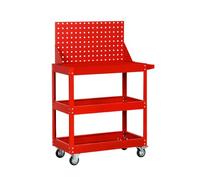 Chariot à outils robuste avec 3 niveaux de capacité de 300 kg - Chariot de réparation mobile pour ateliers automobiles et services de beauté (couleur : 367 x 36 x 76 cm)