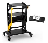 Chariot à outils roulant à 4 niveaux pour mécanicien | Chariot de diagnostic portable avec roues verrouillables à 360° | Solution de rangement multifonction pour garage et atelier