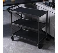 Chariot à outils roulant en acier inoxydable à 2 ou 3 niveaux avec 4 roues silencieuses et verrouillables, chariot utilitaire mobile for l'organisation du garage, de l'atelier, de l'entrepôt(B)