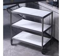 Chariot à outils roulant en acier inoxydable à 2 ou 3 niveaux avec 4 roues silencieuses et verrouillables, chariot utilitaire mobile for l'organisation du garage, de l'atelier, de l'entrepôt(G)