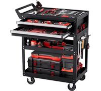 VEVOR Chariot Servante Outils 5 Niveaux 181,4 kg avec Tiroir et Panneau Perforé