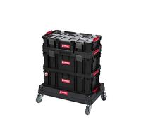 Chariot à outils XL - Mallette d'atelier - Série ausQ-Brick - Avec de nombreux accessoires - L x P x H en cm : 53 x 38 x 98 cm - Mobile polyvalent - Pour usage privé et commercial