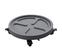 Chariot à palettes robuste avec roulettes universelles pour pot de fleurs rond 40 cm, plateau soucoupe pour faciliter la mobilité des plantes, gris