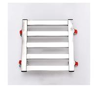 Chariot à plantes en métal robuste - Support à roulettes pour pots de fleurs, étagère mobile pour plantes d'intérieur/extérieur, plateau argenté de 30 cm pour faciliter le déplacement des plantes