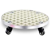 Chariot à Plantes Robuste avec roulettes, capacité de 120 kg, Support pour Plantes d'intérieur, Blanc, 43 cm, Support pour Pots de Fleurs à roulettes, Plateau pour Soucoupe pour Une mobilité