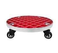 Chariot à plantes robuste de 200 kg avec roues - Chariot rond en métal, roulettes industrielles en polyuréthane, bord en aluminium, parfait pour une utilisation en extérieur et les plantes lourdes