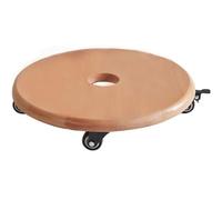 Chariot à plantes robuste en bois de 40 cm avec roulettes, support roulant pour pots de fleurs avec roulettes verrouillables, capacité de 100 kg, pour déplacer facilement vos plantes d'extér