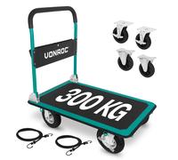 Chariot à plate-forme haut de gamme - avec roues pneumatiques - pliable | Capacité de charge maximale 300 kg