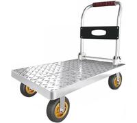 Chariot à Plate-Forme, Le Pivot Pliable en Acier de Chariot à Plat 360 Roule des Tailles Multiples for se déplacer(70x42cm)