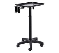 Chariot à Plateau de Salon avec Plateforme de Stockage, Roulant Plateau de Salon sur Roues, Aluminium Instrument de Salon de Coiffure - Hauteur Réglable Chariot pour Salon Spa