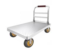 Chariot à Plateau Pliable, Chariot Roulant à Roues en Caoutchouc Robustes pour Garage, Entrepôt, Déménagement Industriel Et Transport Quotidien De Marchandises 125x75cm