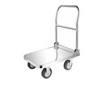 Chariot à plateau pliable robuste avec poignée et bandes pare-chocs, chariot plateforme robuste pour un transport facile et un levage lourd, idéal pour l'entreposage et une utilisation en extérieur