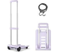 Chariot à plateau pliable robuste - Chariot utilitaire portable pour le transport de charges lourdes - Plateforme mobile multifonction pour la maison, le jardin et l'extérieur - Design robuste noir