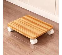 Chariot À Plateaux for Pots De Fleurs, Support À Plantes en Bois avec roulettes, Support À roulettes Équipé d'un Chariot À 360°, Résistant À L'humidité Et À Haute Capacité De Charge(Yellow)