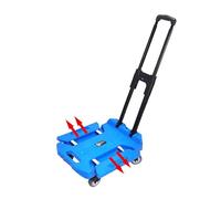 Chariot À Plateforme avec roulettes, Chariot Pliable, Léger et Portable, Capacité de Charge 200 Kg, pour Faire Les Courses, Voyager, Déménager, Camper(Blue)