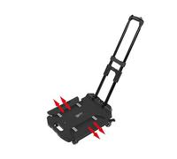 Chariot À Plateforme avec roulettes, Chariot Pliable, Léger et Portable, Capacité de Charge 200 Kg, pour Faire Les Courses, Voyager, Déménager, Camper(Black)