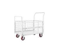 Chariot à Plateforme Cage Pliable 6 en 1 Acier 907 kg Roues PU